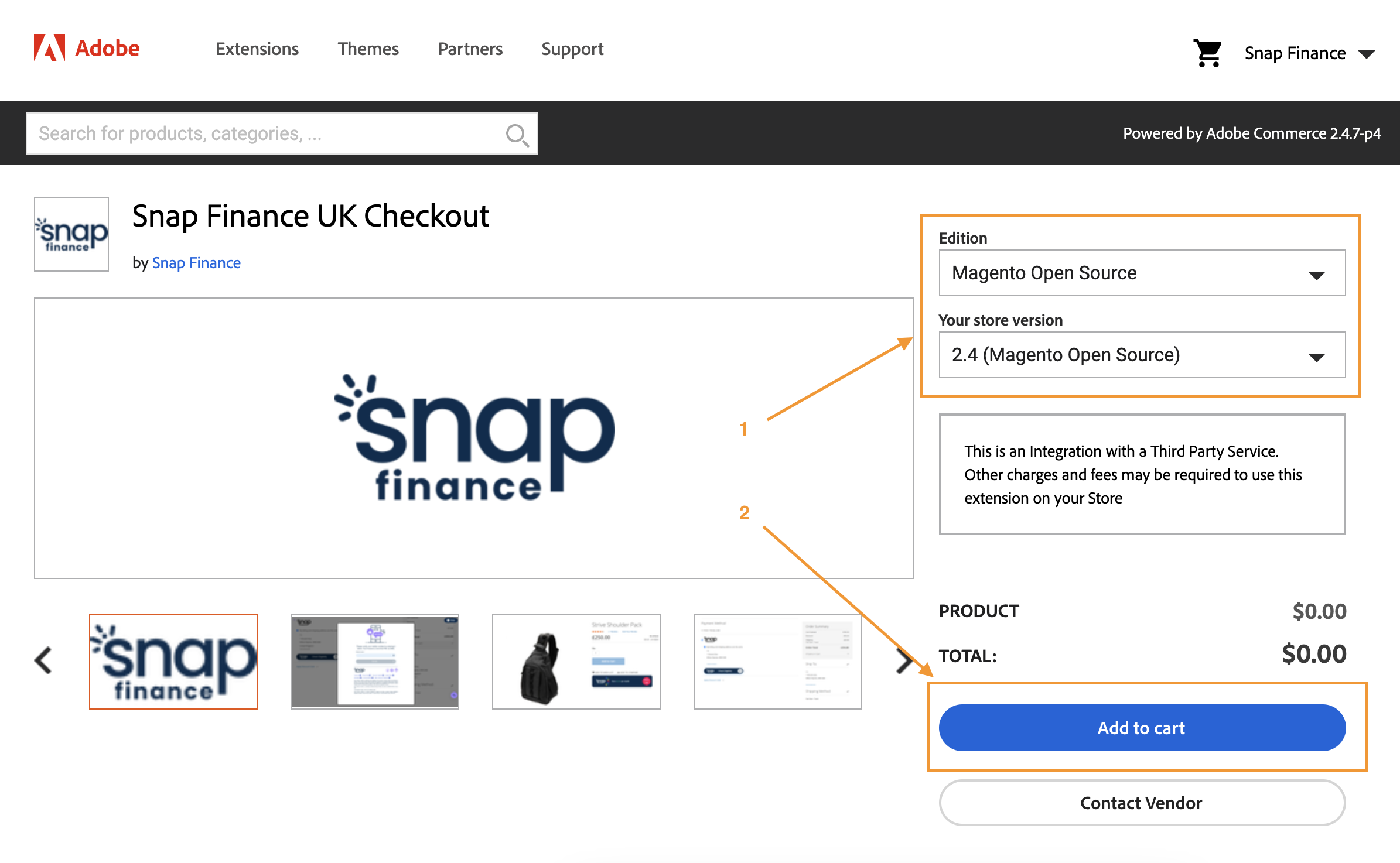 Magento Marketplace - Snap Finance UK