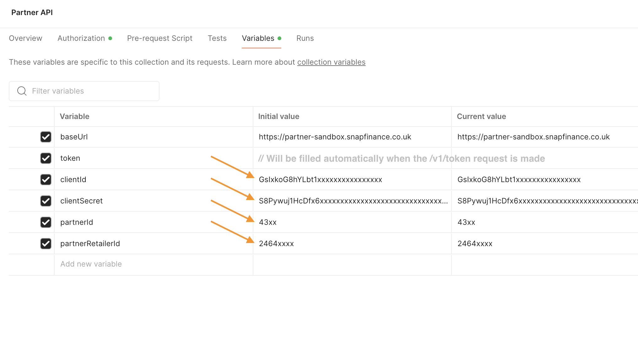 Postman Variables